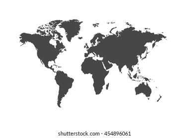Political World Map. World map blank.