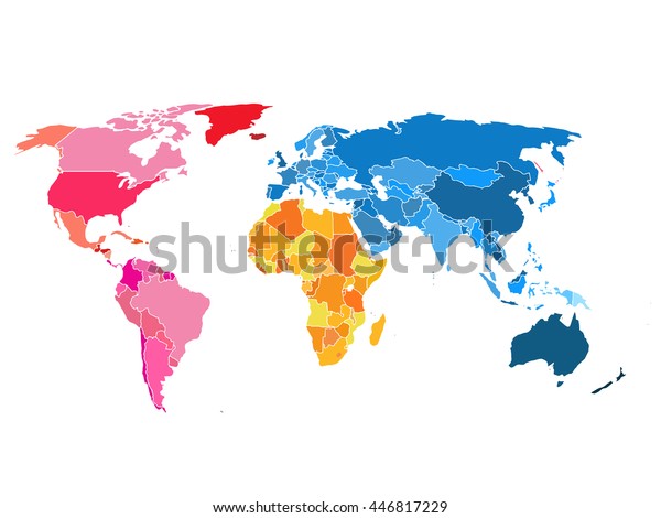 Political World Map World Map Blank Stock Vector (Royalty Free ...