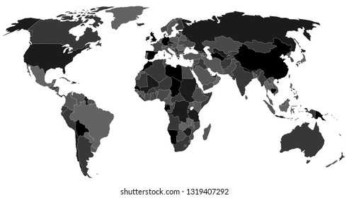 political world map EPS vector