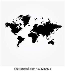 Political World Map Illustration,world map vector,world map