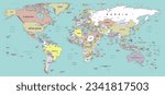 Political world map Patterson projection