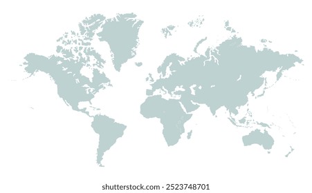 Political world map, silhouettes world map image, modern world map graphic, Countries, Stock Illustrations, Vectors