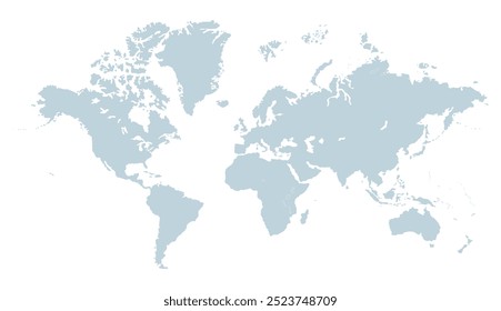 Political world map, silhouettes world map image, modern world map graphic, Countries, Stock Illustrations, Vectors