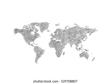 Political World Map vector Illustration.