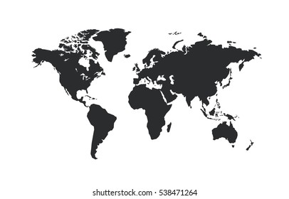 Political World Map vector Illustration.