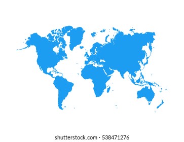 Political World Map vector Illustration.