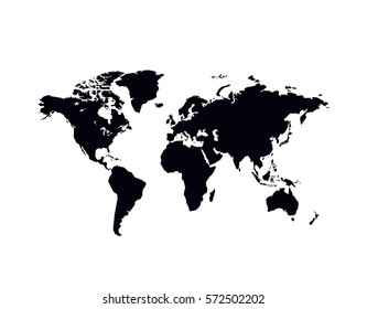 Political World Map vector Illustration.