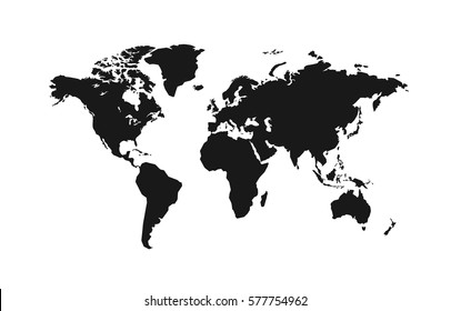Political World Map vector Illustration.