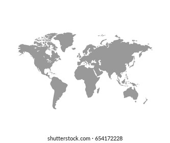 Political World Map vector Illustration.