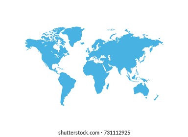Political World Map vector Illustration.