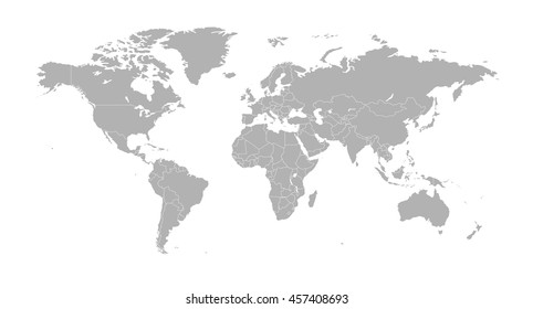 Political world map (with country borders)