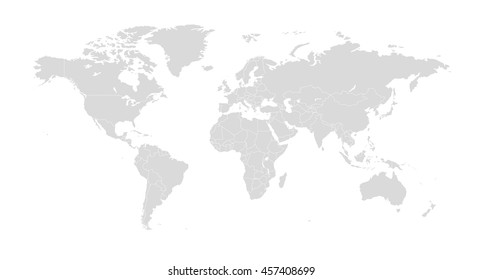 Political world map (with country borders)