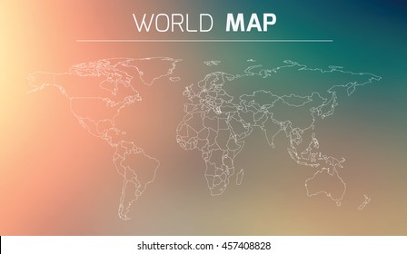 Political world map (with country borders)