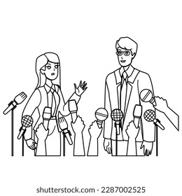 politican man woman vector. politics conference, event campaign, business government, publi crowd convention politican man woman character. people Illustration