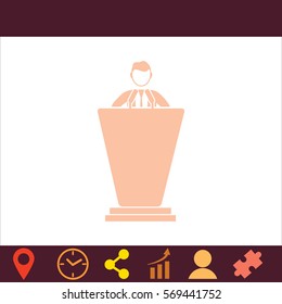 Politician  icon. Vector design. 