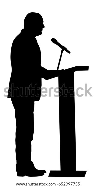 Politician Man On Meeting Election Campaign Stock Vector (royalty Free 