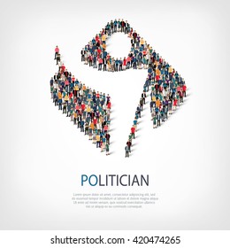 politician people sign 3d