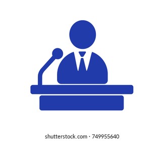 Politician, Public Speaker, Orator - High detailed isolated vector illustration