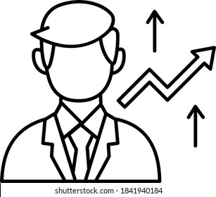 Politician with Rising Arrow vector Icon Design, Presidential elections in United States Symbol on White background, US presidential candidate can win even without majority of popular vote concept , 
