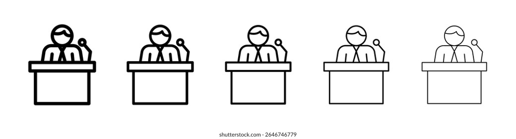 Politician speaker icon concept. graphic design, logo, Web, UI.