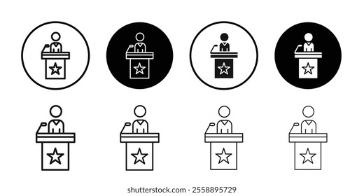 Politician speaker icon Symbol mark in filled style