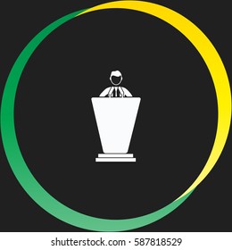 Politician vector  icon.