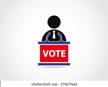 Politician Voting Speech Campaign Program Solution Project Podium