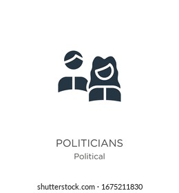Politicians icon vector. Trendy flat politicians icon from political collection isolated on white background. Vector illustration can be used for web and mobile graphic design, logo, eps10