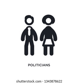 politicians isolated icon. simple element illustration from political concept icons. politicians editable logo sign symbol design on white background. can be use for web and mobile