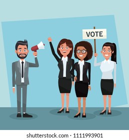 Politicians in vote campaign