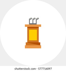 Politics Concept with Tribune Icon
