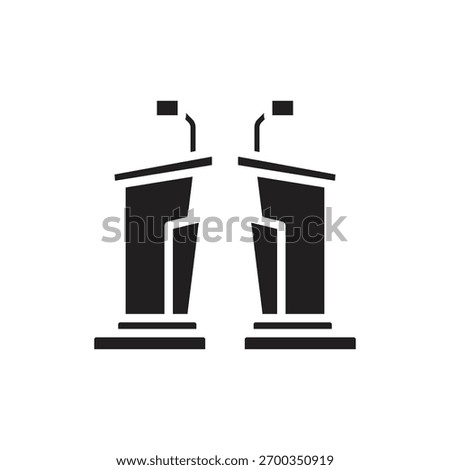 Politics Debate Filled Icon Vector Illustration
