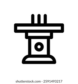 Politics. Editable stroke vector icon.