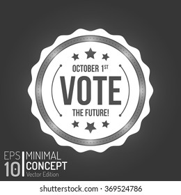 Politics Election Button Design. Vector Elements. Minimal Isolated Badge Illustration. EPS10