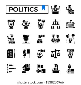 Politics icon set.