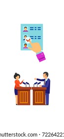 Politics icon set