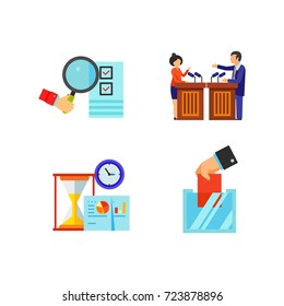 Politics icon set