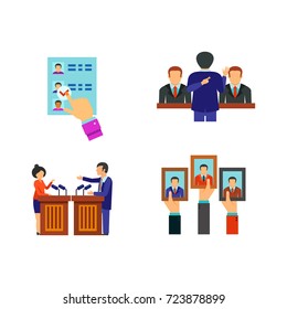 Politics icon set