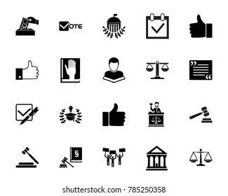 Politics icon set