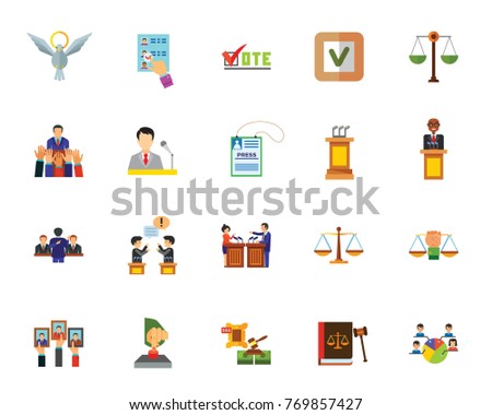 Politics icon set