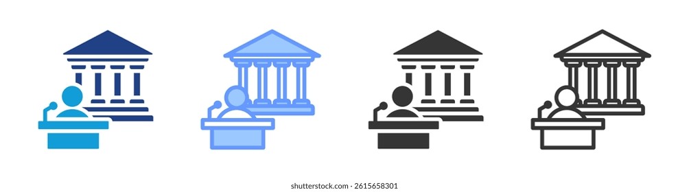 Politics icon set multiple style collection