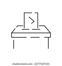 Politics or political and Politician. Vector voting or election and vote. Related Vector Line Icon. Ratings of Candidates, Electronic voting and more