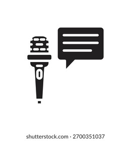 Ilustración vectorial de íconos llenos de discurso de política