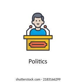Icono Icono de diseño del vector de política. Símbolo diverso sobre el archivo EPS 10 de fondo blanco
