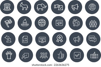 Politics web icons vector design
