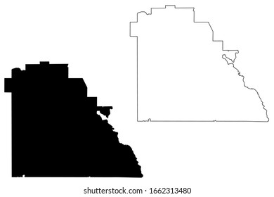 Polk County, Florida (U.S. county, United States of America, USA, U.S., US) map vector illustration, scribble sketch Polk map