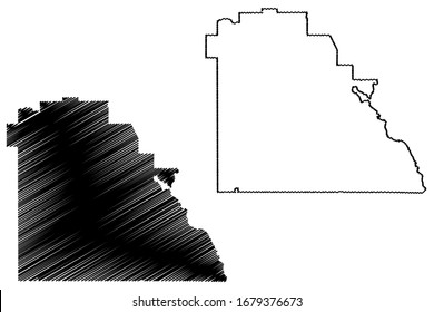 Polk County, Florida (U.S. county, United States of America, USA, U.S., US) map vector illustration, scribble sketch Polk map