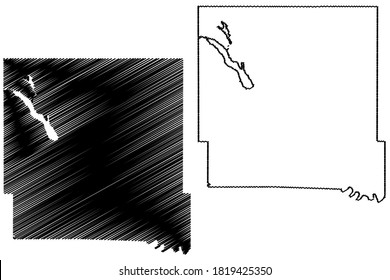 Polk County, Iowa (U.S. county, United States of America, USA, U.S., US) map vector illustration, scribble sketch Polk map