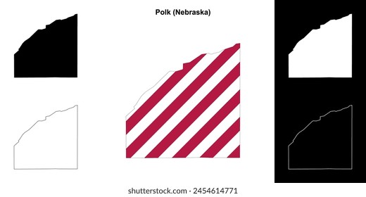 Polk County (Nebraska) outline map set