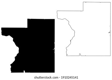 Polk County, State of Wisconsin (U.S. county, United States of America, US) map vector illustration, scribble sketch Polk map